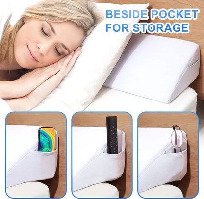 Bed Wedge Pillow, Bed Gap Filler, Mattress Wedge, Headboard Pillow Fill The Gap (0-7") Between Your Headboard and Mattress