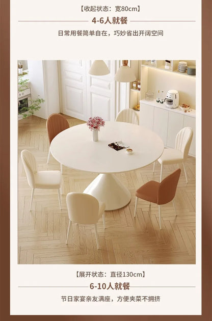 Modern 6 Chairs Dining Table Conference Full Integral Luxurious Dinning Tables Chairs White Mesas De Comedor Kitchen Furniture