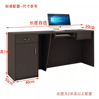 Black Minimalist Reception Desks Nordic Counter Luxury Office Reception Desks Small Modern Mostrador Commercial Furniture