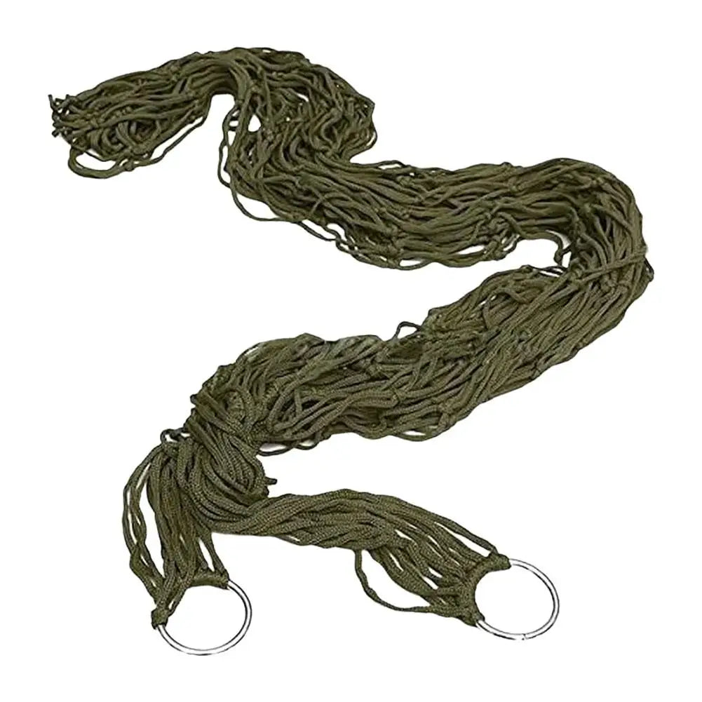 Nylon Rope Meshy Hammock For Outdoor Sleeping Net Bed Portable Outdoor Green Yard Sport Camping Hammock Hanging Bed