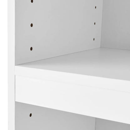 2024 New Framed 5-Shelf Bookcase, White