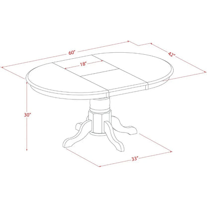 dining table set,7Piece Dining Table Set,Oval Dining Room Table with Butterfly Leaf and 6 Wooden Seat Chairs,dinning tables sets