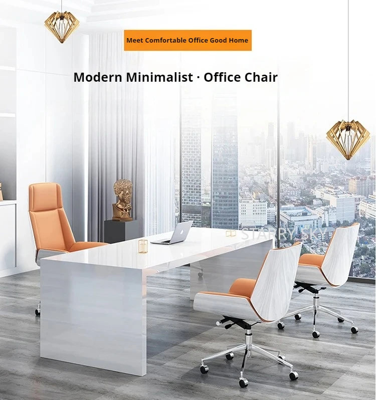 Luxury Accent Ergonomic Chair Armchair Home Office Designer Rolling Modern Chair Study Nordic Silla Ergonomica Office Furniture