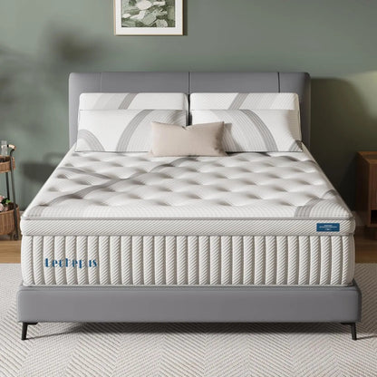 Queen Mattress,14Inch Memory Foam Hybrid Mattress with Pocket Spring, Mattress in Box, Motion Isolation, Medium Plush Mattress