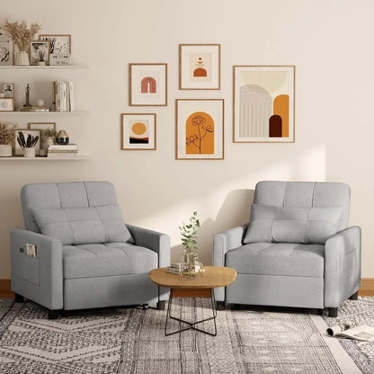 Living Room Recliners, 3-in-1 Single Sofa Bed Chair Bed, Pull Out Sleeper Sofa for Apartment,Livings Rooms Sofa Recliners