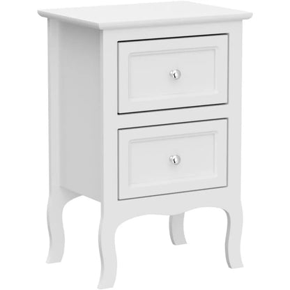 Nightstands, White Nightstand Set of 2, Nightstands with 2 Drawers, Bed Side Table/Night Stand, Nightstand, Night Stand