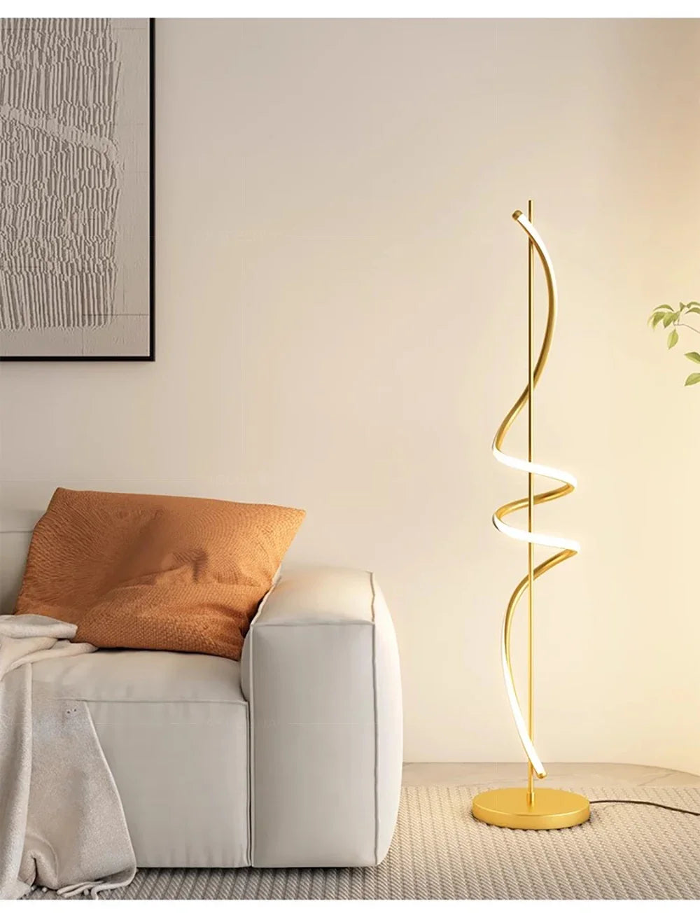 Modern LED Floor Lamp Luxury Line Design Light Bedroom Bedside Living Study Simple Revolve Milieu Indoor Home Decorative Fixture