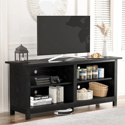 Modern TV Stand for 65" Television, Entertainment Center with Two Storage Cabinets, Retro Style Media Console for Living Room