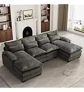 Sectional Sofa Couch,4 Seat Set for Living Room,Convertible L-Shaped Velvet Couch Set with Chaise Lounge,114 inche