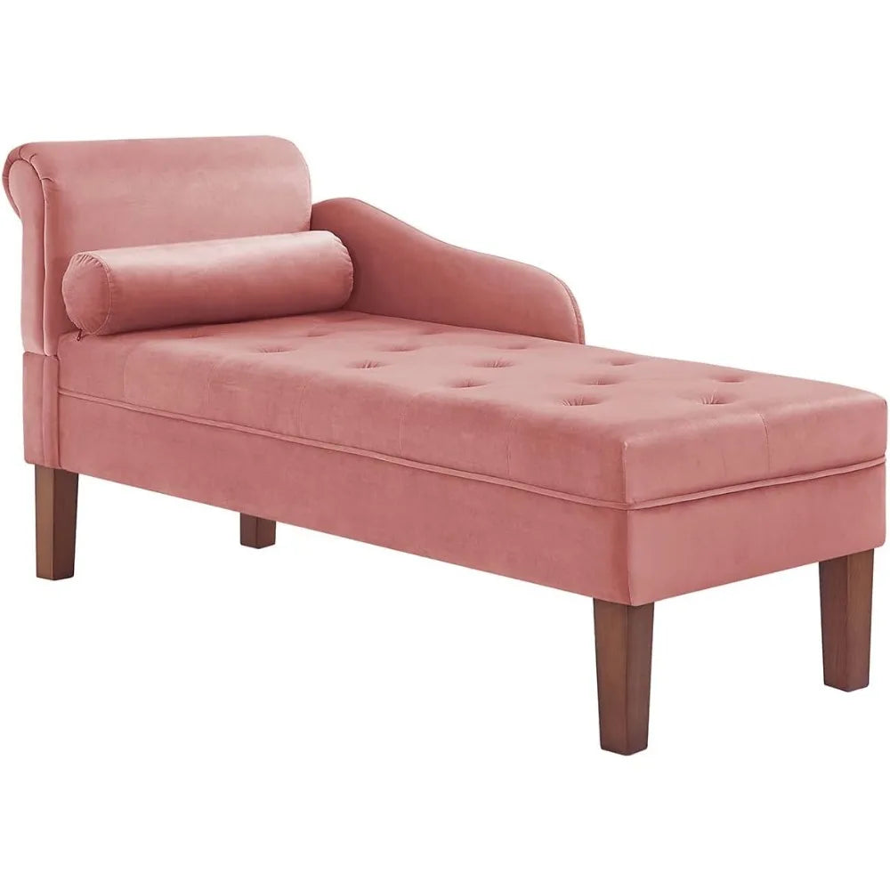 Chaise Lounge Chair, Comfortable Velvet Fashional Living Room Chaise Chairs, Modern Upholstered Tufted Chaise Lounge Chair