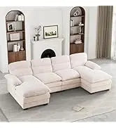 Sectional Sofa Couch,4 Seat Set for Living Room,Convertible L-Shaped Velvet Couch Set with Chaise Lounge,114 inche