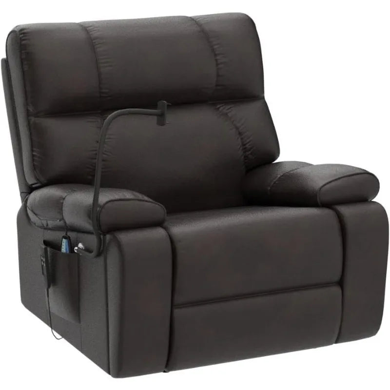 Dual Motor Lay Flat Power Lift Recliner Chair with Hidden Cup Holder and Adjustable Phone Holder for Elderly