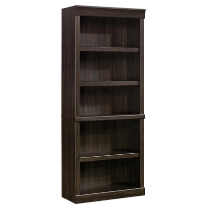 5 shelves of bookcases, study bookshelves with rustic grey finish