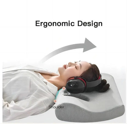 Noise-proof Headset Hole Pillow Memory Foam Pillow Release Ears Pain Pillow with Hole for Side Sleeper