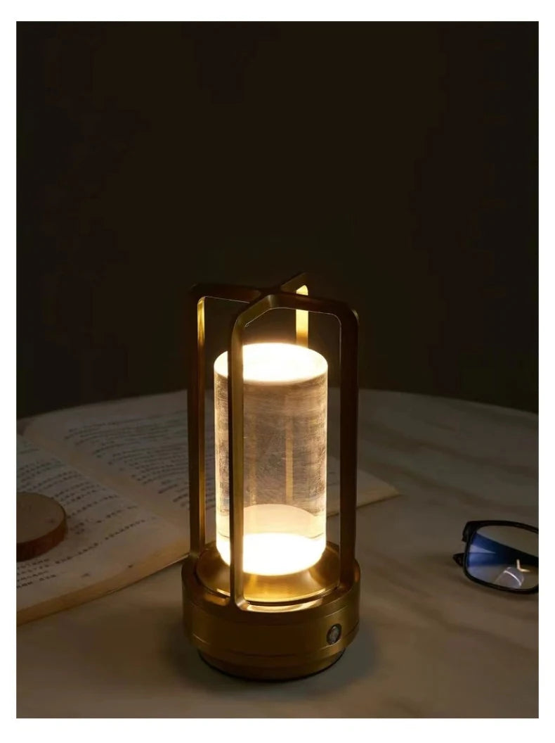 Atmosphere LED Night Light Retro USB Charging rechargeable Decorative bar Table Lamp Decoration Bedroom Desk Lighting battery