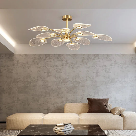 Post-modern Simple Living Room Nordic Acrylic Chandelier Warm Atmosphere Pendant Light for Bedroom Study Room