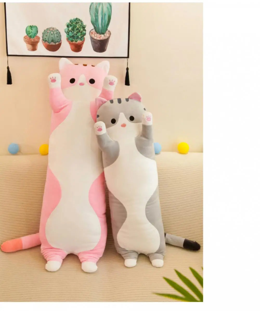 Cat Pillow Fluffy Cute Pause Long Soft Soft And Huggable Cat Doll Cute Home Decor Gift 130cm Popular Office Nap Pillow Relaxing