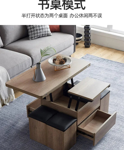 Lift Up Modern Coffee Table Trau Organizer Black Sofa Nordic Mobile Coffe Table Mesa Lateral Apartamento Couchtisch Furniture