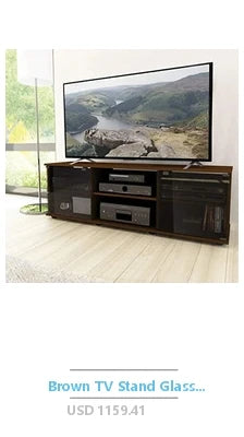 Wooden TV Stand Up to 50" TVs Black Contemporary Media Console 37.4 lbs 47.63 x 15.55 x 22.79