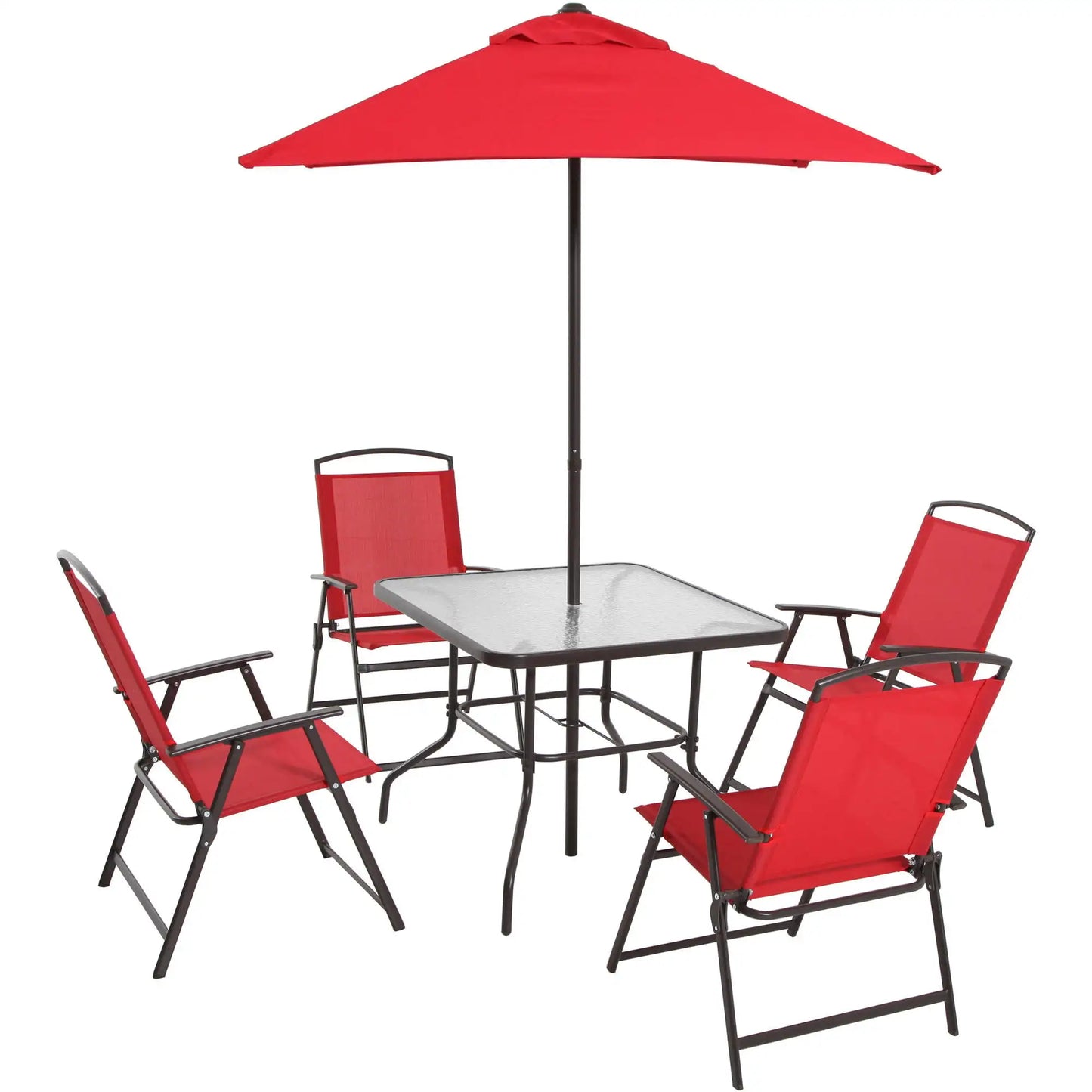 6 Piece Outdoor Patio Dining Set Garden Outdoor Furniture Set Patio Chair Table Umbrella