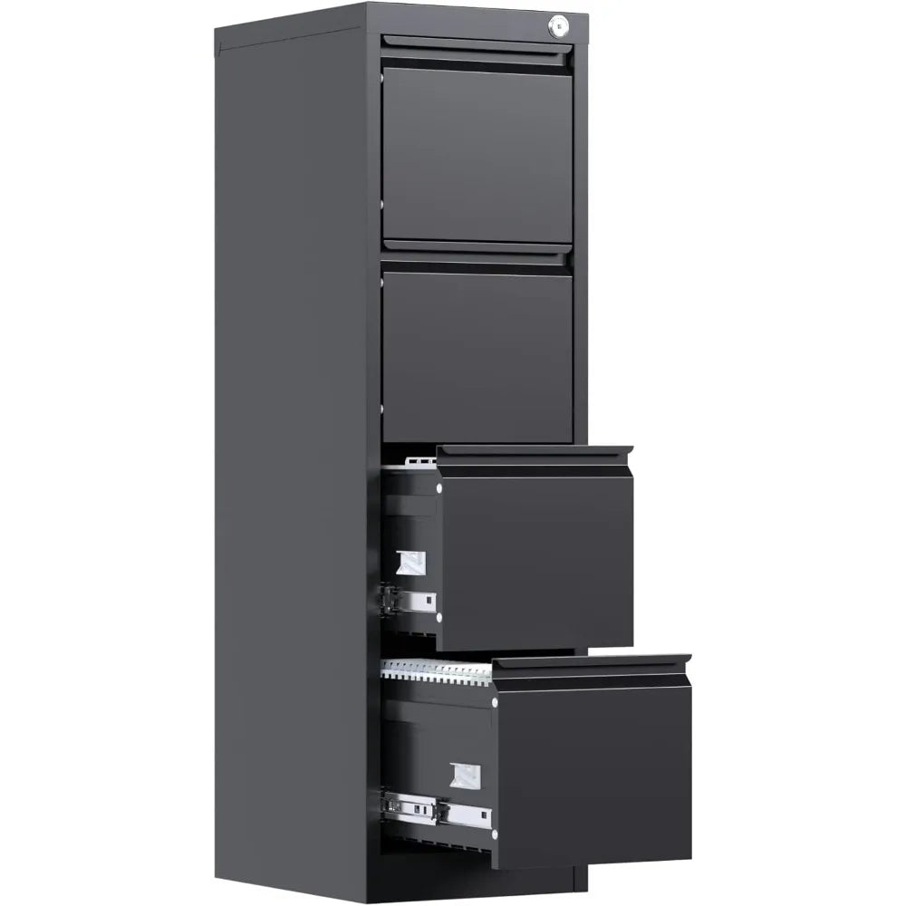 Metal File Cabinet with Lock, Drawers Vertical Filing Stoage Cabinets for Home Office, Small and Narrow Filing Cabinet for Hangi