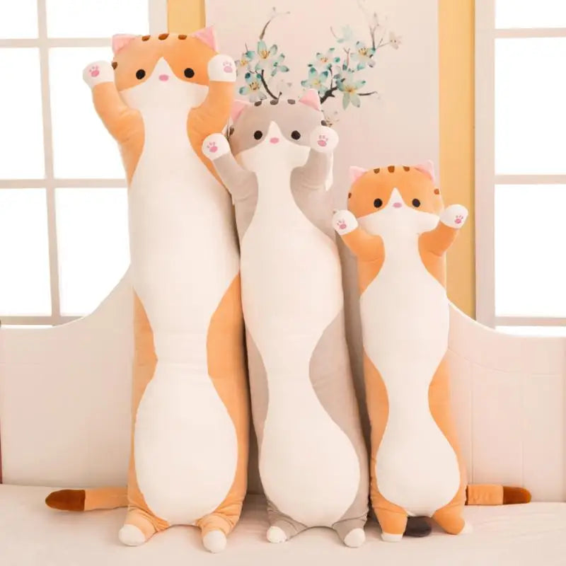 Cat Pillow Fluffy Cute Pause Long Soft Soft And Huggable Cat Doll Cute Home Decor Gift 130cm Popular Office Nap Pillow Relaxing