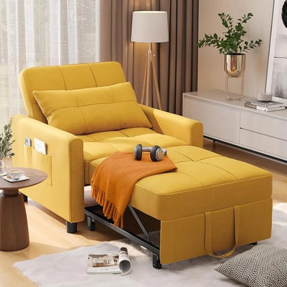 Living Room Recliners, 3-in-1 Single Sofa Bed Chair Bed, Pull Out Sleeper Sofa for Apartment,Livings Rooms Sofa Recliners