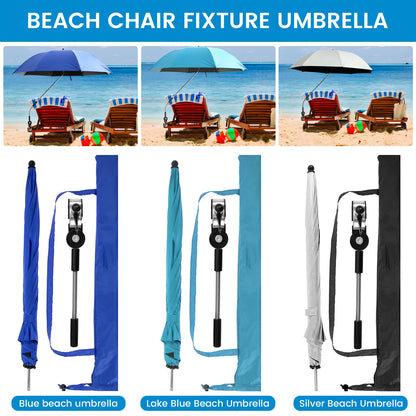 Outdoor Beach Sun Shade Umbrella Anti-Uv Umbrella Camping Beach Chair Parasol Rain Gear Sun Protection Umbrella With Clip