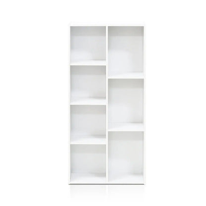 7-Cube Reversible Open Shelf Bookcase, White